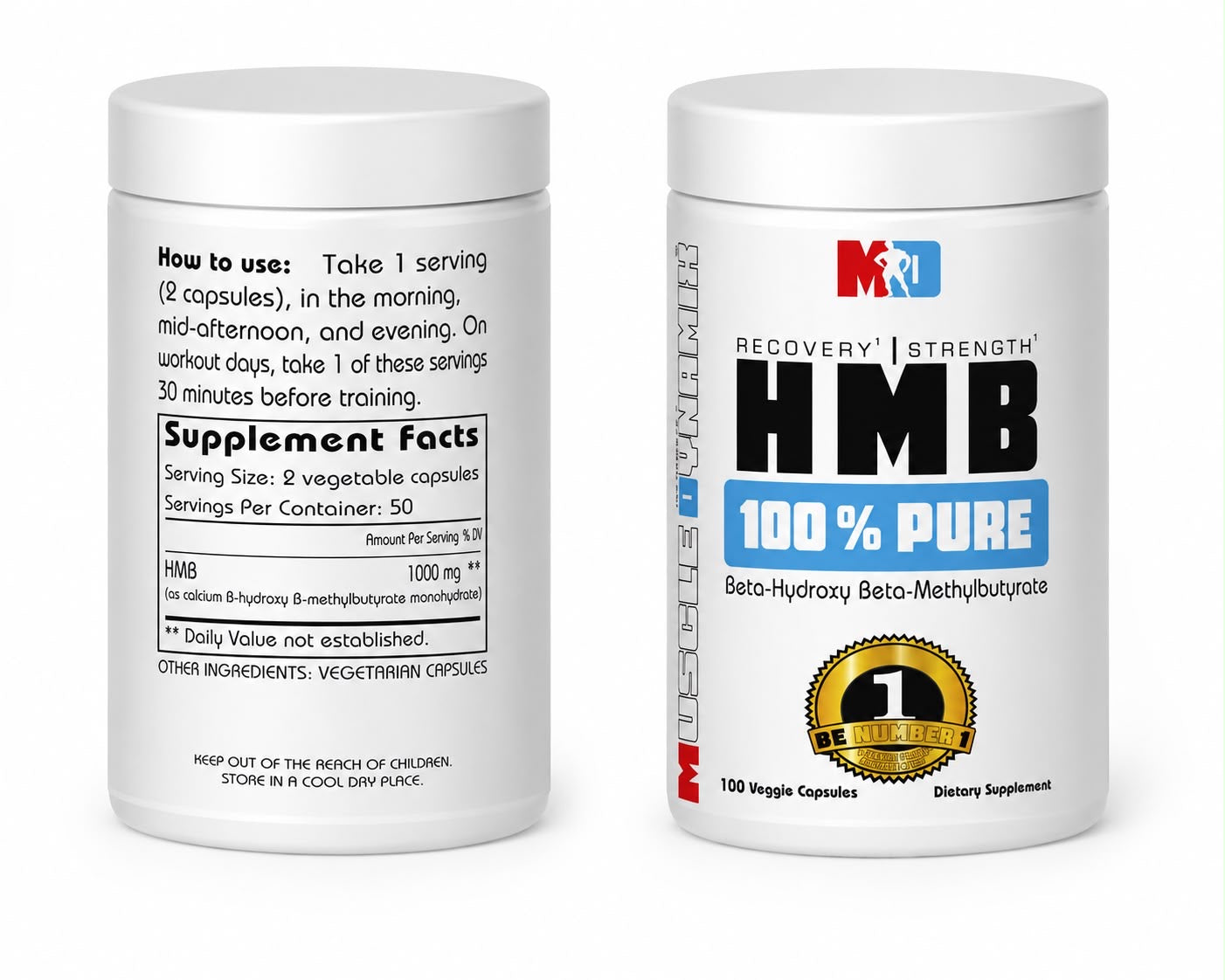 HMB 100% Pure – Beta-Hydroxy Beta-Methylbutyrate (100 Veggie Capsules)