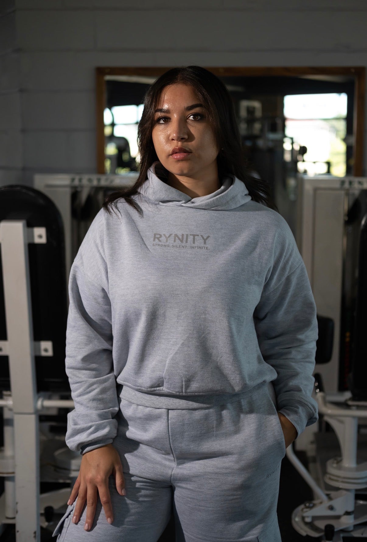 Rynity Original Crop Hoodie | Gray