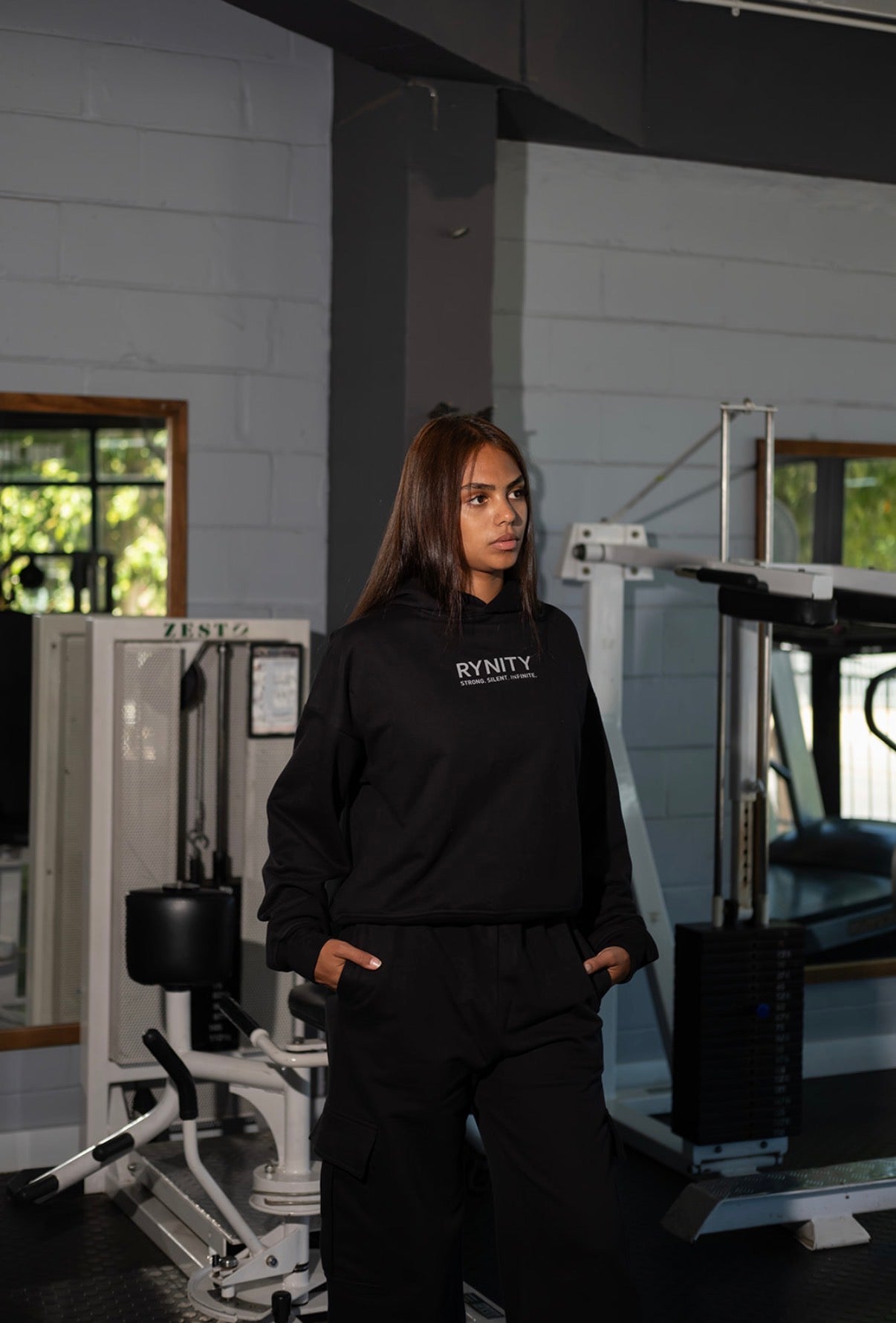 Rynity Original Crop Hoodie | Black